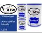 Preview: Volkswagen, Ancona Blue Metallic, L97B: 500ml Lackdose + 500ml Klarlack + 250ml Härter - Set, von ATW Autoteile West.